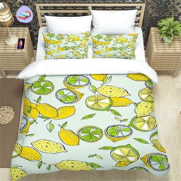 Housse de Couette Citrons 2 Personnes